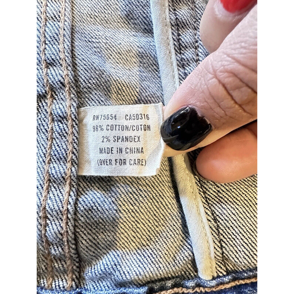 Ezra Fitch Medium Blue Distressed Denim Vest Jacket Grunge - Picture 8 of 8